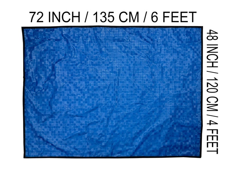 Ecosoft Baby Plastic Sheet/Bed Wetting Protector for 0-12 Months (120 x 135 CM, Boxer Blue) - Image 2
