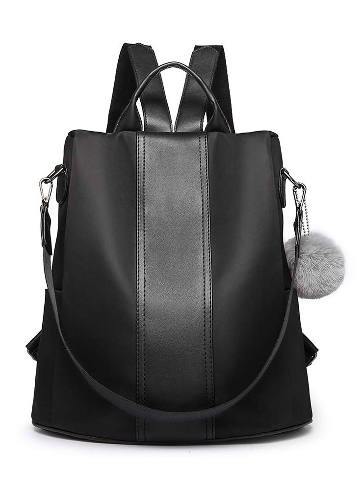 SYOSI - Women Backpack, Leisure Ladies Rucksack, Water-Resistant Nylon School Bags Anti-Theft Daypack Shoulder Bag, Elegant Modern For Work Shopping Travel (black) - Image 1