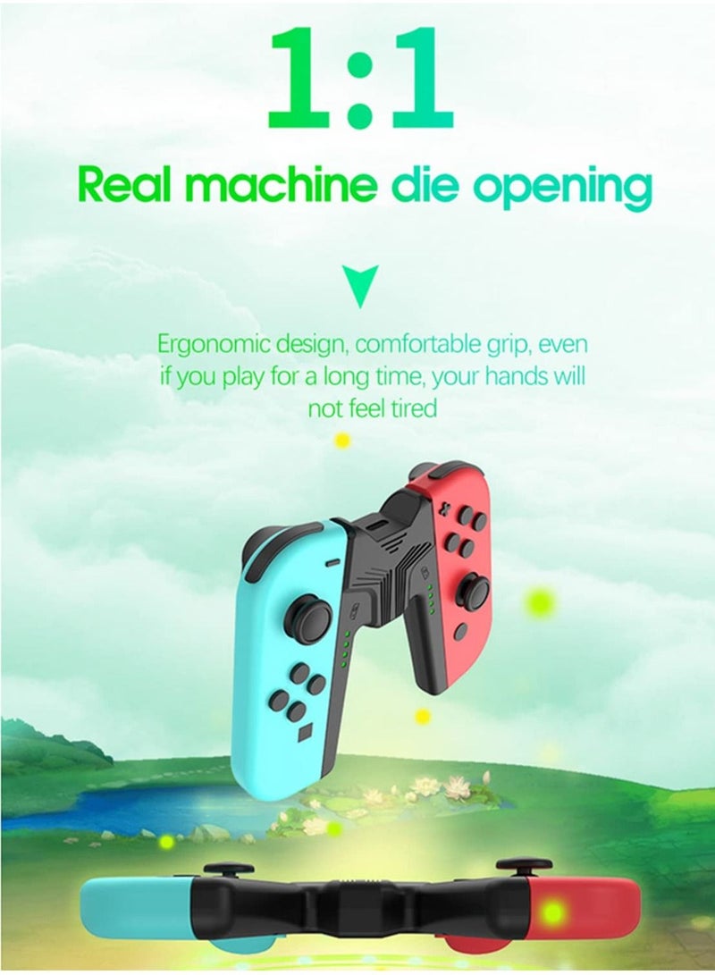Grip Handle Charging Station Controller Charger Compatible with Nintendo Switch OLED Joy-Cons Grip for NS Nintendoswitch Joycons Accessories (audio version)  - Image 4