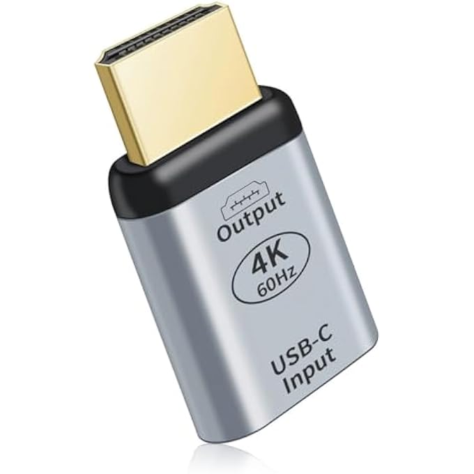 rayihni USB C TO HDMI ADAPTER, USB-C TYPE C FEMALE SOURCE TO HDMI MALE SINK HDTV ADAPTER, 4K 60HZ 1080P FOR MONITOR TABLET & PHONE & LAPTOP - Image 1