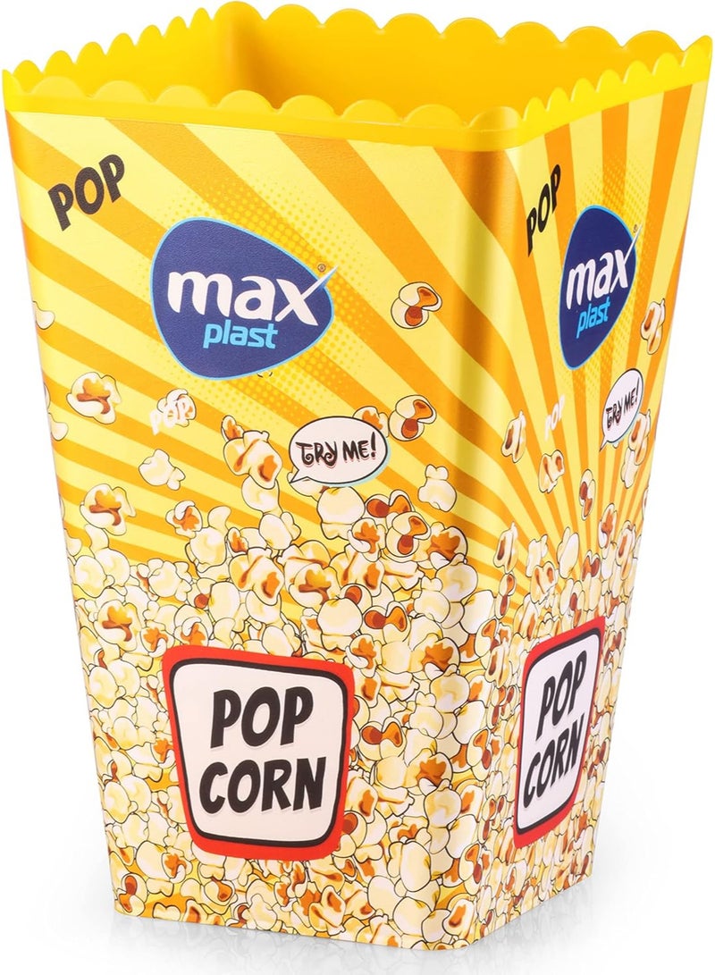 Max Plast Popcorn Bowl - Large Size, Multi-Color - Image 1