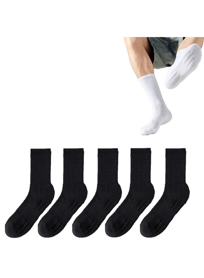 Men's Towel-Sole Sports Socks with Breathable Mesh for Running, Basketball, and Casual Wear - Image 1