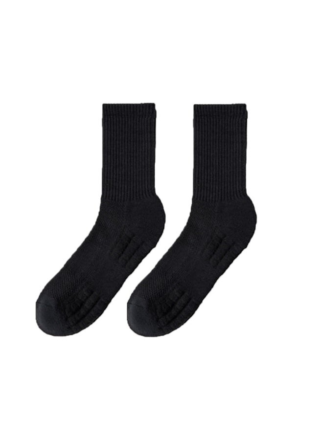 Men's Towel-Sole Sports Socks with Breathable Mesh for Running, Basketball, and Casual Wear - Image 3