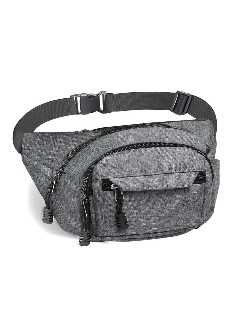 KASTWAVE - Bumbag Waist Bag, Waterproof 4 Zip Pockets Running Waist Pack Bag for Men Women, Adjustable Belt Waistpacks for Outdoors, Sport, Hiking, Travel - Image 1
