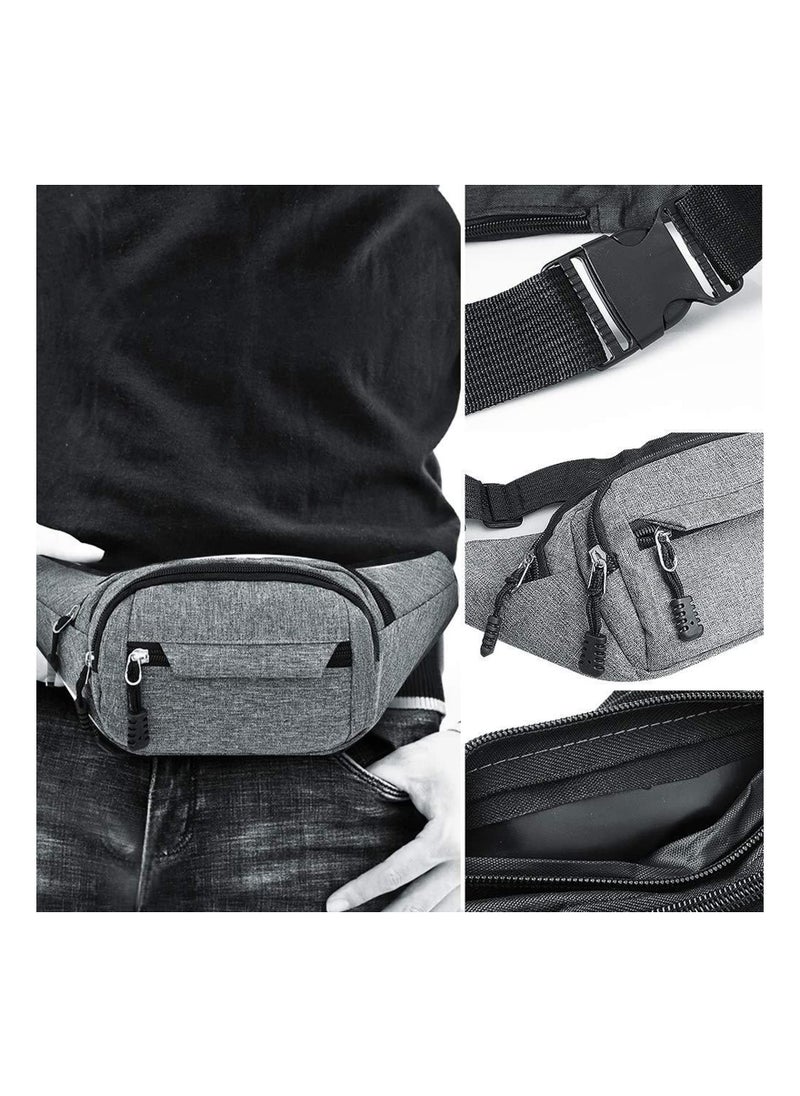 KASTWAVE - Bumbag Waist Bag, Waterproof 4 Zip Pockets Running Waist Pack Bag for Men Women, Adjustable Belt Waistpacks for Outdoors, Sport, Hiking, Travel - Image 1