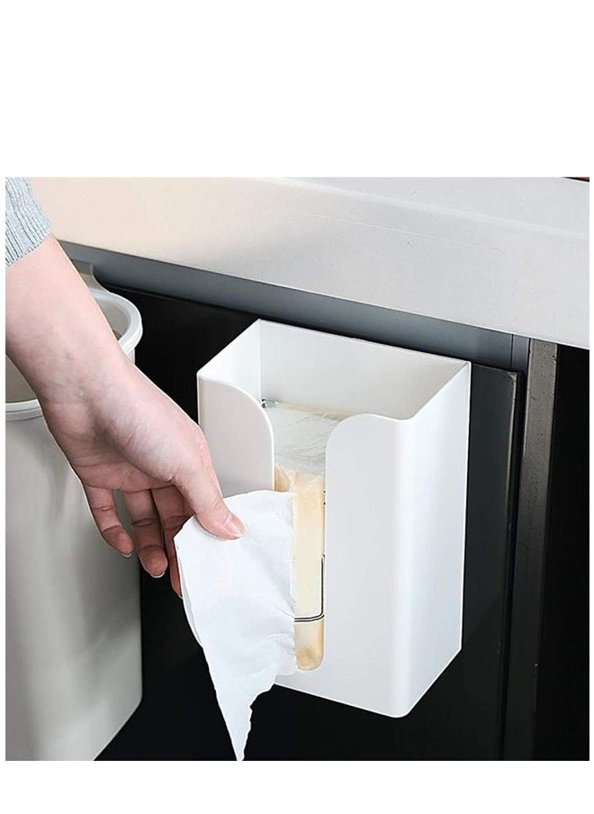 Generic - Paper Towel Dispenser Wall Mounted No-drilling Paper Towel Holder Dispenser Bathroom Toilet Tissue Dispenser Garbage Bags Dispenser Home Kitchen Paper Extraction Dispenser - Image 1