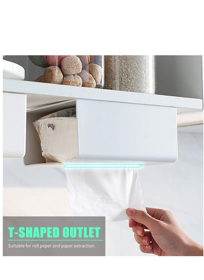 Generic - Paper Towel Dispenser Wall Mounted No-drilling Paper Towel Holder Dispenser Bathroom Toilet Tissue Dispenser Garbage Bags Dispenser Home Kitchen Paper Extraction Dispenser - Image 1