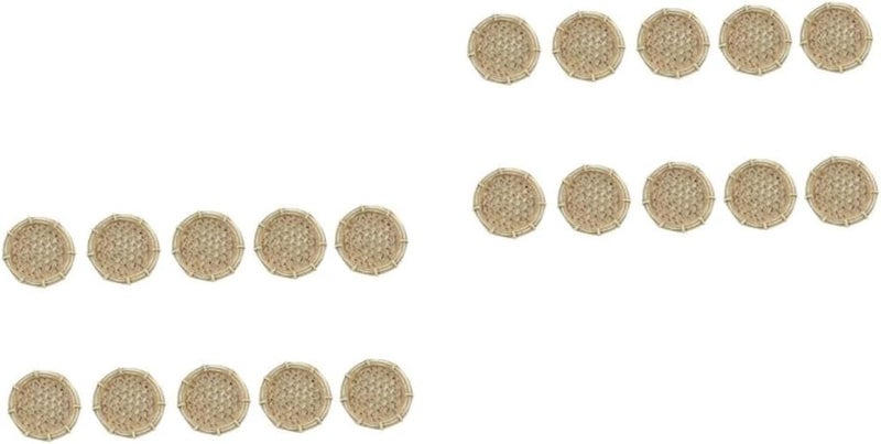 2 Packs 20Pcs Resin Landscape Dustpan Ornaments Beige Miniature Garden Decor For Bonsai Desktop - Image 1