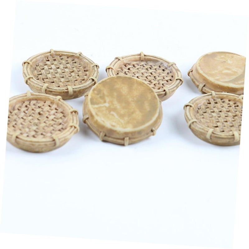 2 Packs 20Pcs Resin Landscape Dustpan Ornaments Beige Miniature Garden Decor For Bonsai Desktop - Image 5