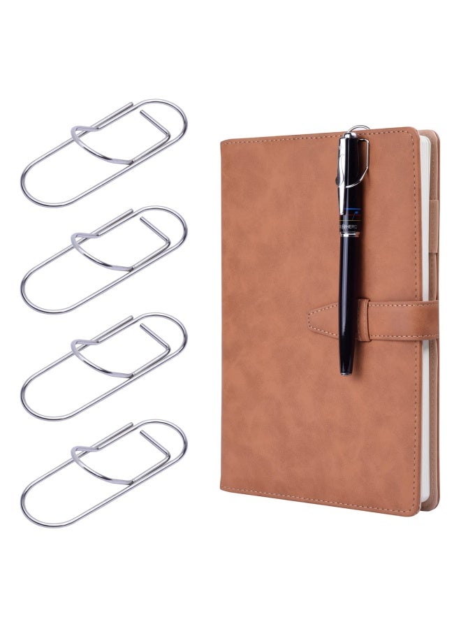 Wisdompro Pen Clip, 12 Pack Stainless Steel Pencil Clip Holder for Notebook, Books, Journal, Clipboard, Paper, etc. - Fits Almost Any Pen Size (Silver) - Image 1