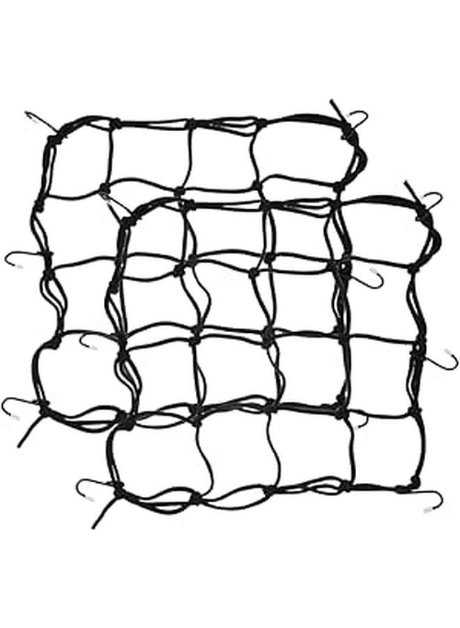 2Pcs Elastic Motorcycle Cargo Net With Hooks For Secure Luggage Storage Trucks ATVs - Image 1