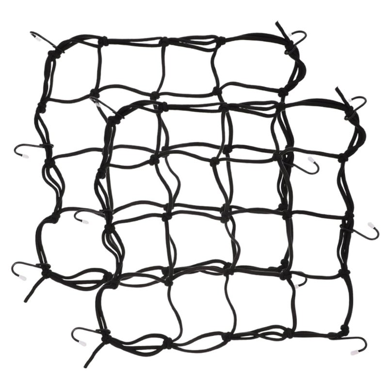 2Pcs Elastic Motorcycle Cargo Net With Hooks For Secure Luggage Storage Trucks ATVs - Image 2