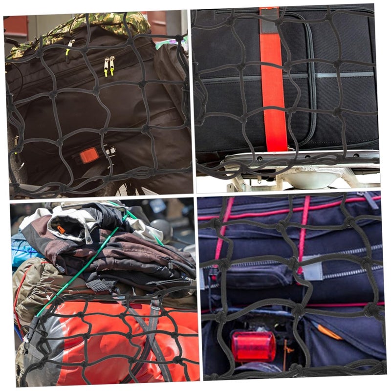 2Pcs Elastic Motorcycle Cargo Net With Hooks For Secure Luggage Storage Trucks ATVs - Image 4