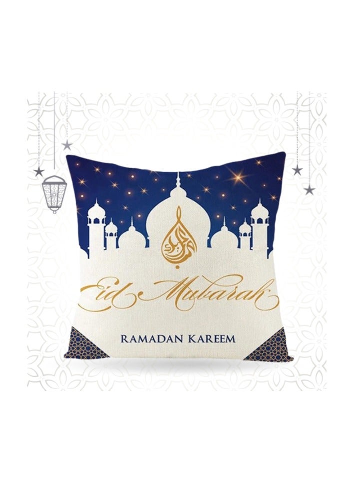 سنوز كوشن كوفر رمضان- جولد ستارز، 45*45 سم, عبوه قطعه واحده  - Image 1