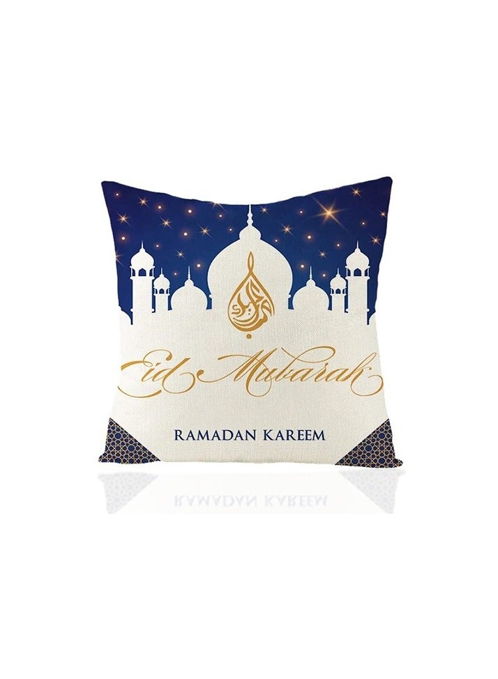 سنوز كوشن كوفر رمضان- جولد ستارز، 45*45 سم, عبوه قطعه واحده  - Image 2