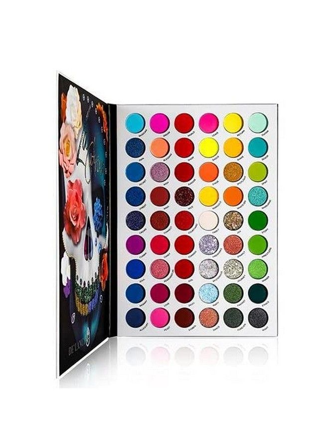 COSLUXE Delanci Original Big Colorful Eyeshadow Palette Professional 54 Color Board Eye Shadow Bright Neon Glitter Matte Shimmer Makeup Pallet Highly Pigmented Powder Eye Shadow - Image 3