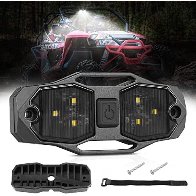 Excefore Utv Dome Light 12V Interior Dome Light Utility Roll Cage Dome Light Map Light Waterproof Shockproof Rustproof Compatible For Utv Atv No Hurting Eyes Use For 50000 Hours - Image 1