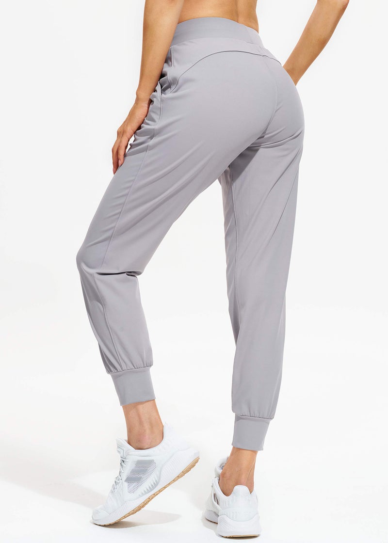 Libin Women's Joggers Pants Athletic Sweatpants with Pockets Running Tapered Casual Pants for Workout,Lounge, Light Grey M - Image 2
