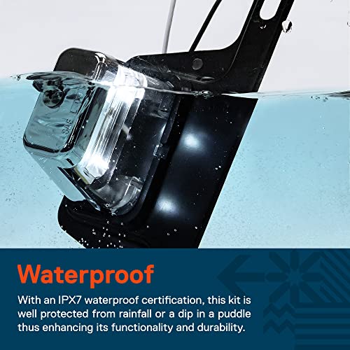ONLINE LED STORE TRUE MODS Chrome Boat Trailer LED License Plate Light [Steel Bracket Mount] [DOT FMVSS 108] [SAE L] 12V DC Waterproof Universal Submersible Tag Lamp for Car Work Utility Flat Bed Box Semi Truck RV - Image 4