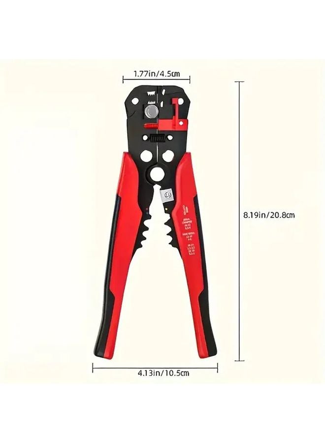 Gray Automatic Wire Stripper Crimping Pliers 24 10 AWG Carbon Steel Ergonomic Handle - Image 5