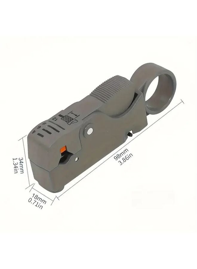 Gray Automatic Wire Stripper Crimping Pliers 24 10 AWG Carbon Steel Ergonomic Handle - Image 1