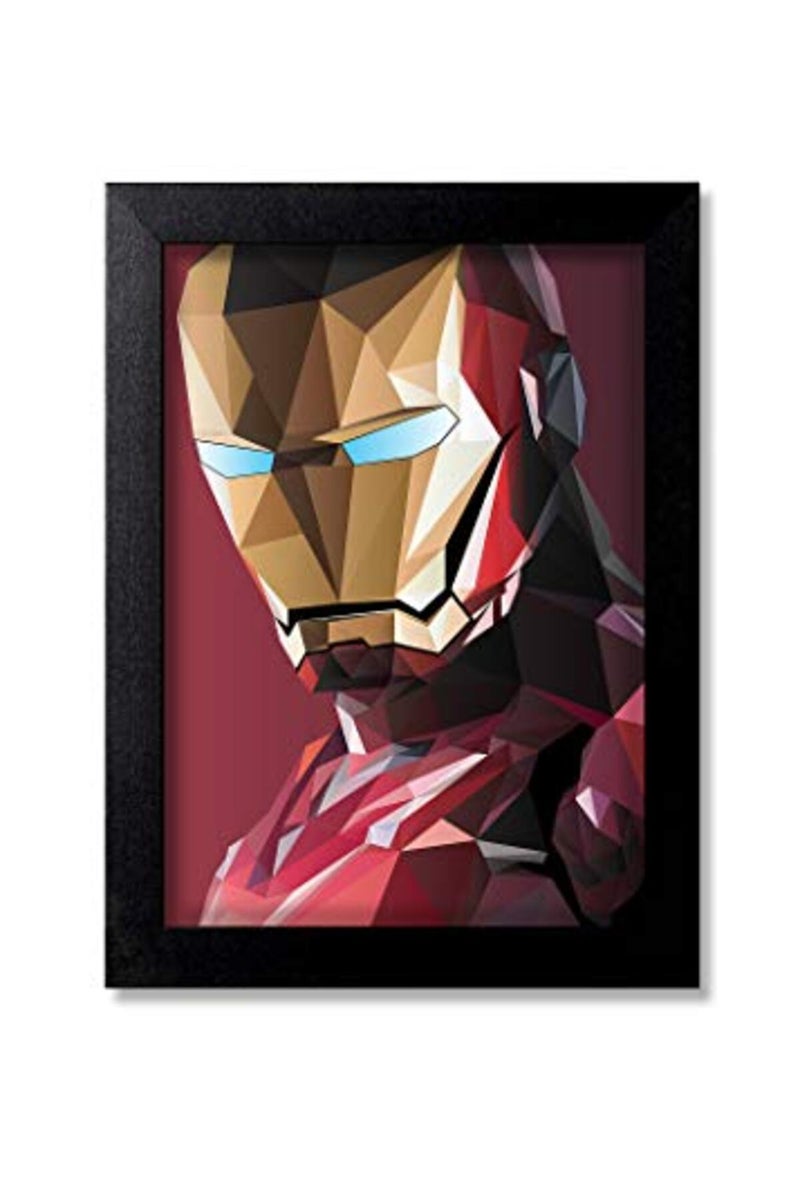 Blue Nexus BNWPC23 Movies Iron Man Wall Poster with Wall Frame and Stickers Room Art Painting Collection - Image 2