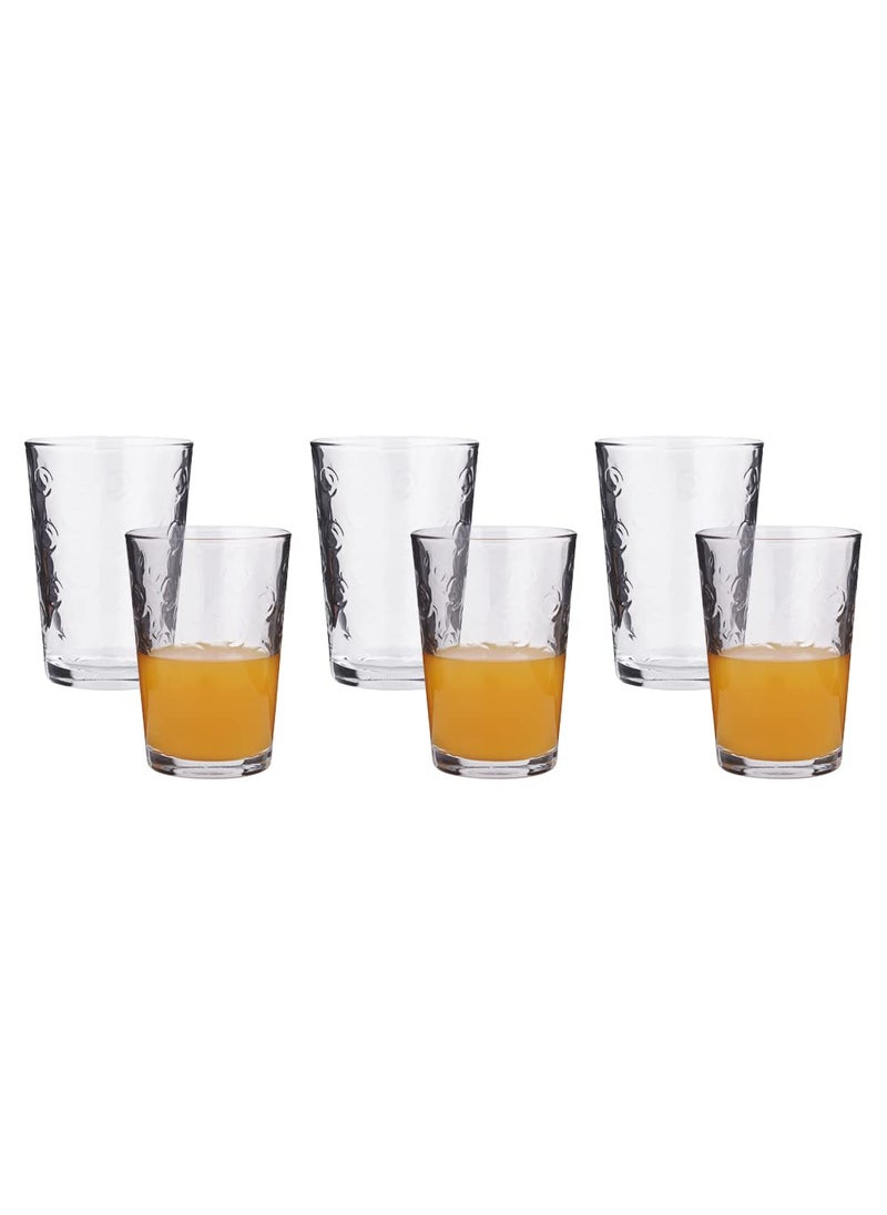 smart serve Smartserve Spiral Luxe Crystal Glass Set 190ml Set of 6 Exquisite Glassware for Water Juice Fine Beverages Elegant Durable Tumblers for Home Office Restaurants Luxury Dining Gift Set  - Image 4