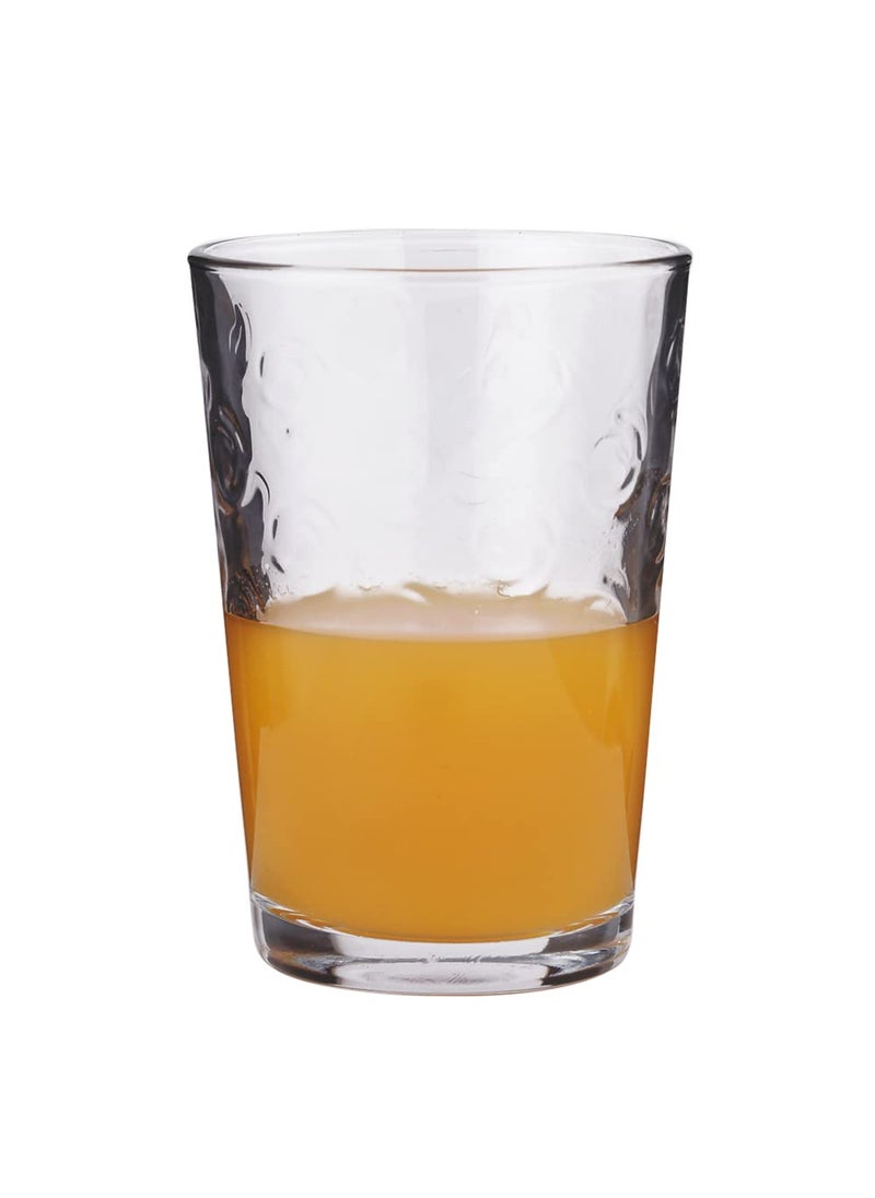 smart serve Smartserve Spiral Luxe Crystal Glass Set 190ml Set of 6 Exquisite Glassware for Water Juice Fine Beverages Elegant Durable Tumblers for Home Office Restaurants Luxury Dining Gift Set  - Image 3