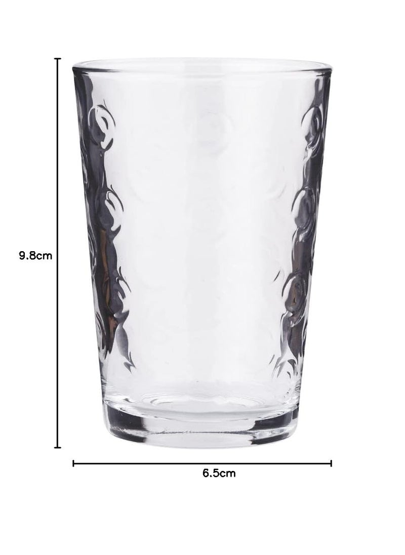 smart serve Smartserve Spiral Luxe Crystal Glass Set 190ml Set of 6 Exquisite Glassware for Water Juice Fine Beverages Elegant Durable Tumblers for Home Office Restaurants Luxury Dining Gift Set  - Image 5