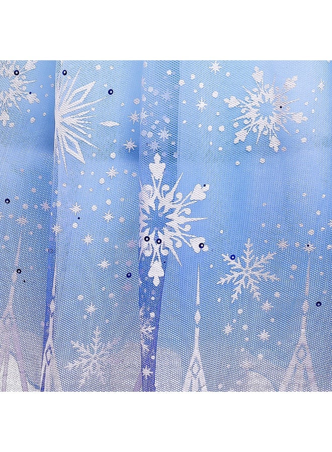 سعودي سيليكت فستان الأميرة الأزرق من آيس فروزن للبنات - كوسبلاي، ملابس يومية، وحفلات | مقاسات من ١٠٠ إلى ١٢٠ سم - Image 3