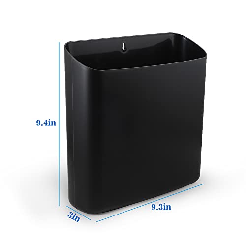 Picowe Magnetic Laundry Storage, Large Lint Holder Bin for Laundry Room, Space-Saving Trash Container Hanging on Dryer, Washer or Wall Mount Trash Bin (Black) - Image 2