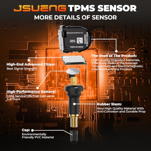 Jsueng TPMS Sensor Ford, Tire Pressure Monitoring System fit for Ford F150 F250 Ecosport Mustang Escape Explorer Ranger, Lincoln MKX MKZ MKS MKT Navigator, 1-Pack Replaces F2GZ-1A189-A GL3Z1A189A F2GT1A180AB - Image 3
