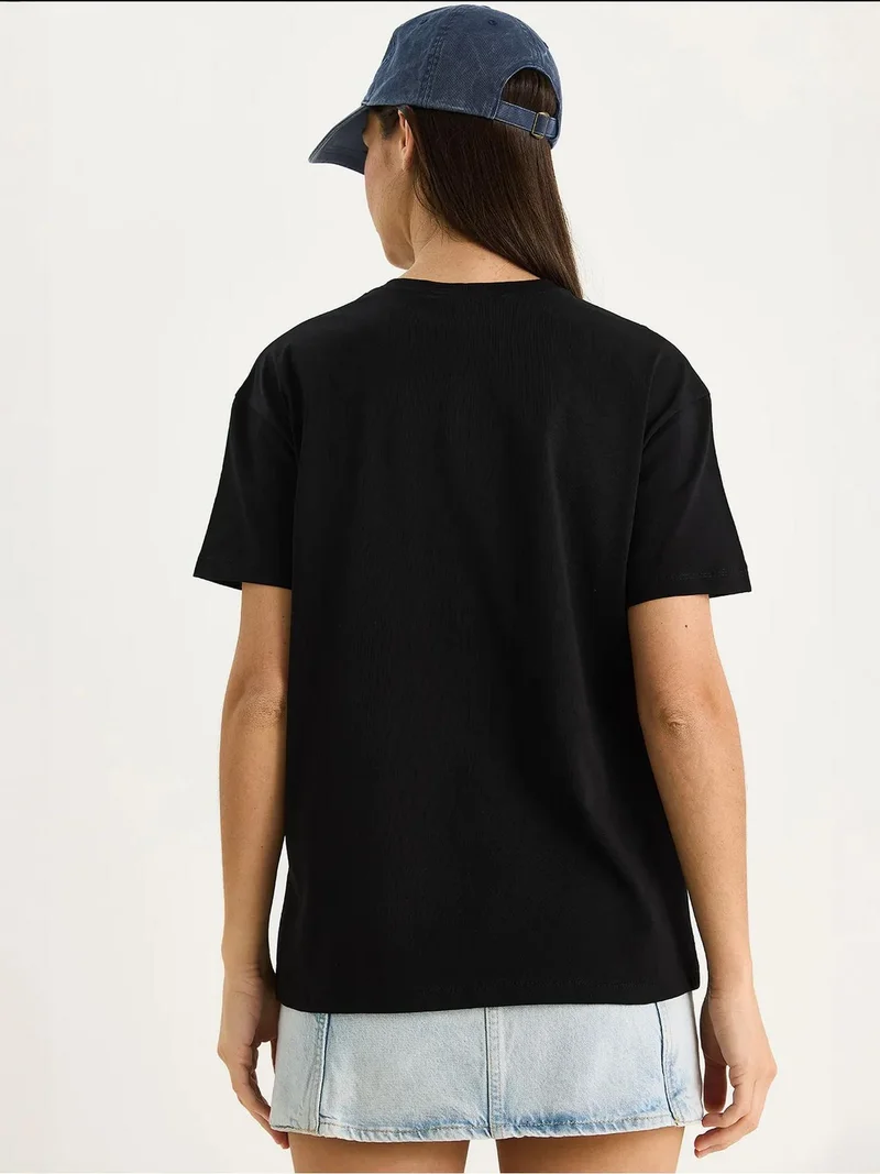 Bianco Lucci LUCCI Printed Crew Neck T-Shirt