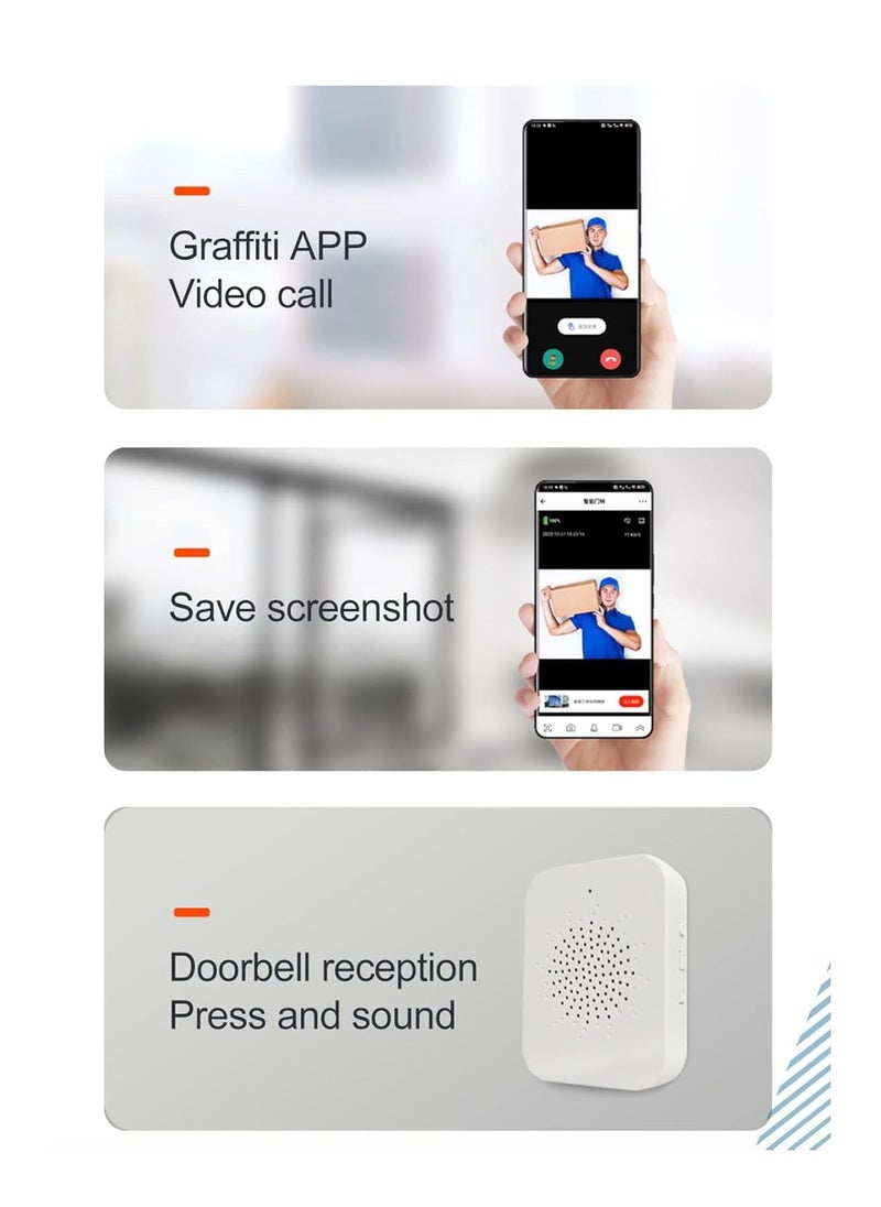 Video Doorbell Camera Smart Wifi Visual Doorbell Remote Monitoring Cam Wireless Door Bell Ringer With Voice Changer Intercom For Home Security System