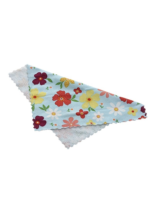 LAWAZIM 5 Piece Cleaning Towel - 30x30cm - Highly Absorbent Reusable Microfiber Towels with Lint-Free Texture - Ideal for Kitchen, Car, Glass, and Multi-Surface Cleaning - Flower Pattern - Image 4