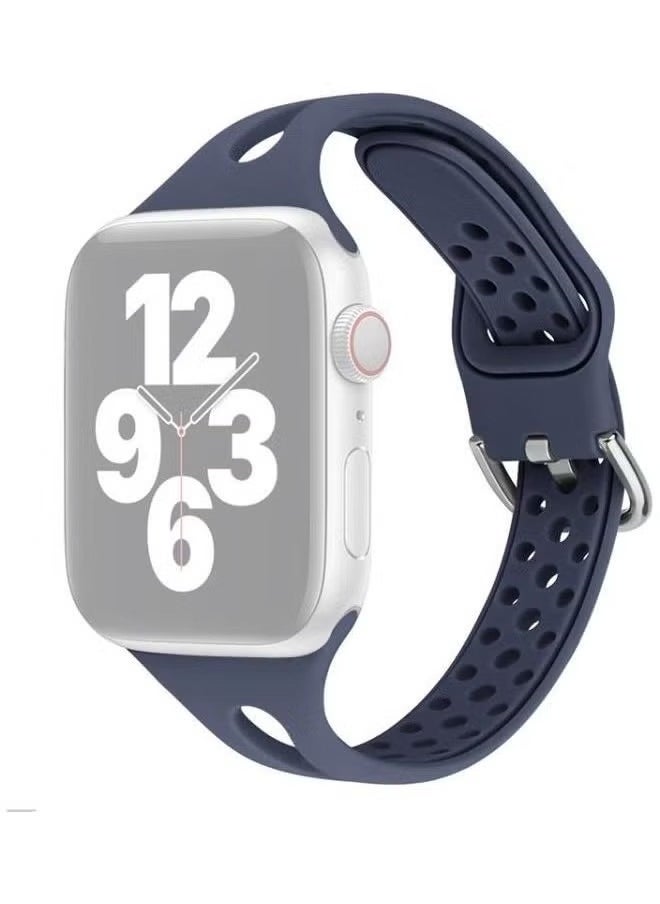 فيسوس حزام ساعة بديل عرقي لسلسلة ساعات Apple 1/2/3/4/5/6/7/SE 42/44/45 ملم أزرق 