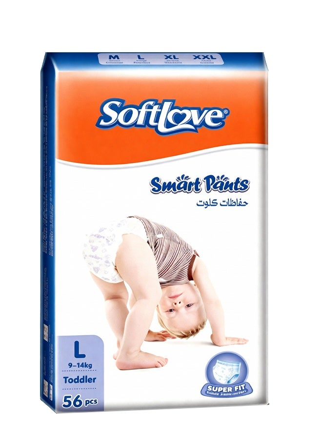 سوفت لاف حفاظات كلوت مقاس L عدد 56 حبة - Image 2