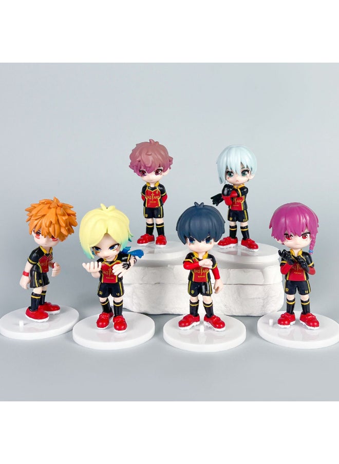 Generic - Q Version Of The Hand-run Animation Blue Purgatory Hao Shiyi Fengle Returned To The God Blue Prison Team Uniform Model Ornaments-Color:Black Clothes-blue Prison 6-piece Set [bag] - Image 1