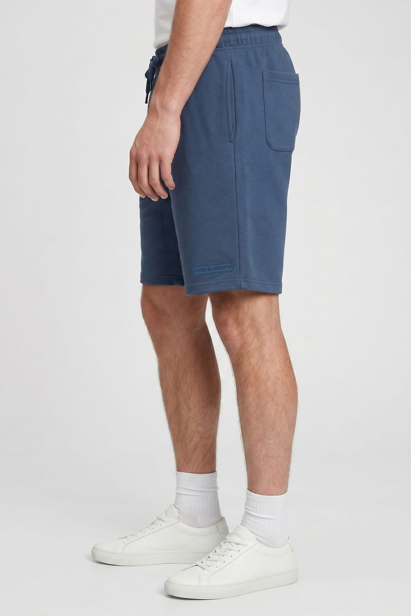 Core Elements Men Brand Logo Basic Shorts, Slate Blue - Image 3