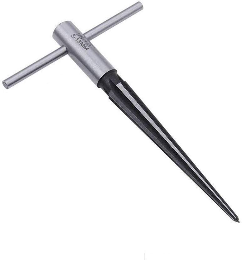 مخرطة يدوية بحجم 1/8"-1/2" وفتحات جسر 3-13 مم مع مقبض على شكل T و6 شفرات مائلة لقطع الخشب