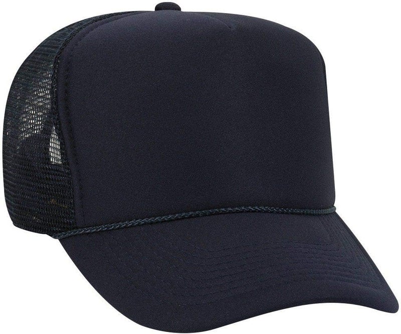 OTTO Polyester Foam Front 5 Panel High Crown Mesh Back Trucker Hat - Image 1