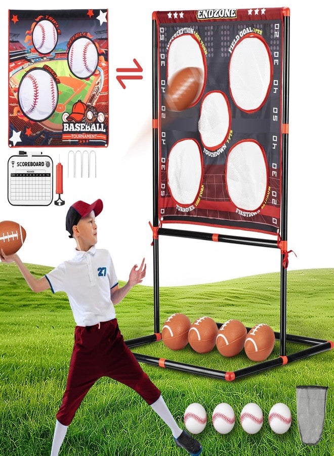 VROGTIK 2-in-1 Football & Baseball Toss Game for Kids Ages 3-8 - Outdoor Garden Toy for Backyard, Beach & Camping, Family Party Fun Sports Toy - Image 1