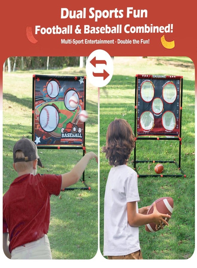 VROGTIK 2-in-1 Football & Baseball Toss Game for Kids Ages 3-8 - Outdoor Garden Toy for Backyard, Beach & Camping, Family Party Fun Sports Toy - Image 4