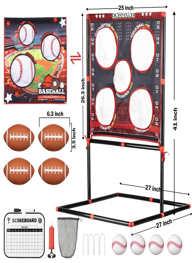 VROGTIK 2-in-1 Football & Baseball Toss Game for Kids Ages 3-8 - Outdoor Garden Toy for Backyard, Beach & Camping, Family Party Fun Sports Toy - Image 2