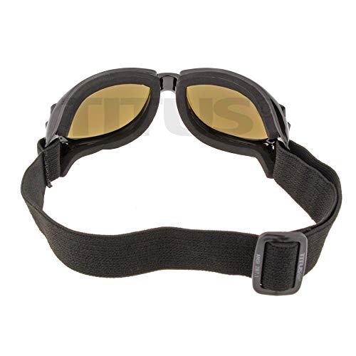 TITUS Motorcycle Riding Padded Sport Goggles (G10 - Amber Raptor) - Image 2