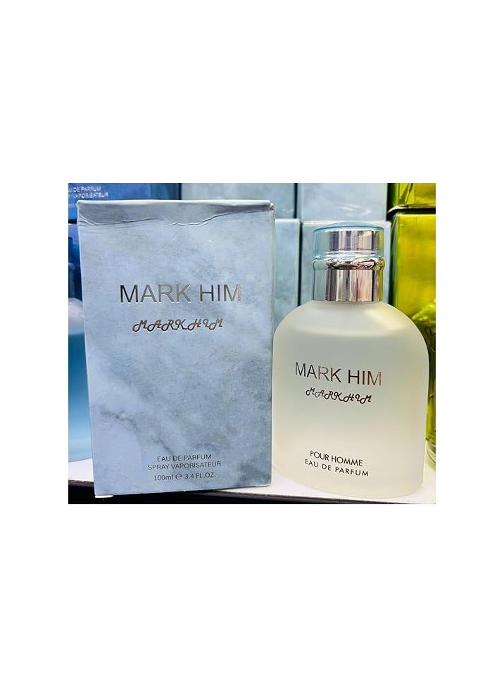 Mark Him Pour Homme Eau de Parfum Spray Vaporisateur Grey Pack Spray 100ml | Bold & Sophisticated Fragrance