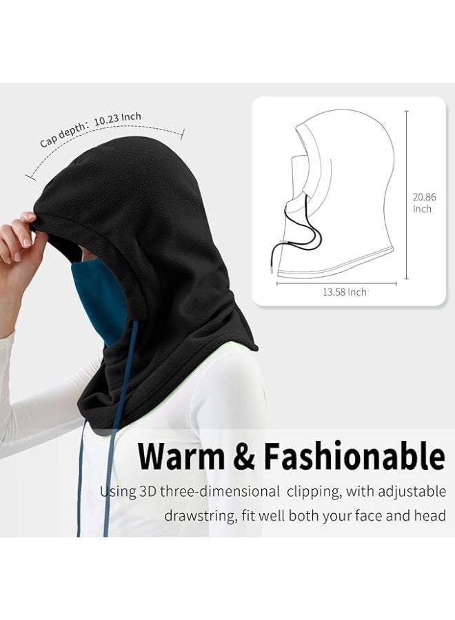 Generic Ski Mask for Men Women, Winter Balaclava Warm Windproof Face Mask, Fleece Hood Full Head Cover Scarf Neck Warmer Hunting Cycling Motorcycle Neck Warmer Hood Winter Gear for Men Women - Image 2