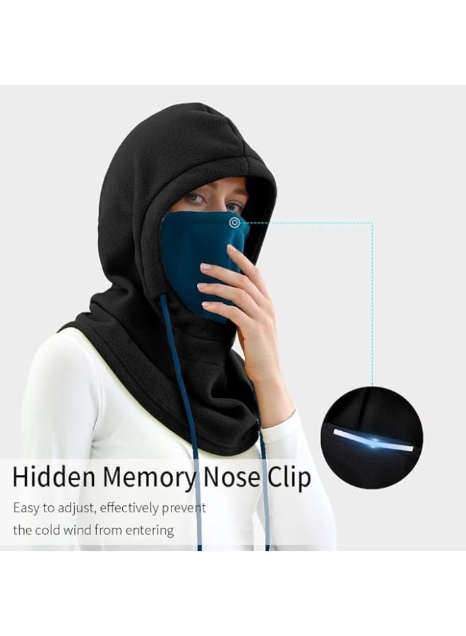 Generic Ski Mask for Men Women, Winter Balaclava Warm Windproof Face Mask, Fleece Hood Full Head Cover Scarf Neck Warmer Hunting Cycling Motorcycle Neck Warmer Hood Winter Gear for Men Women - Image 5