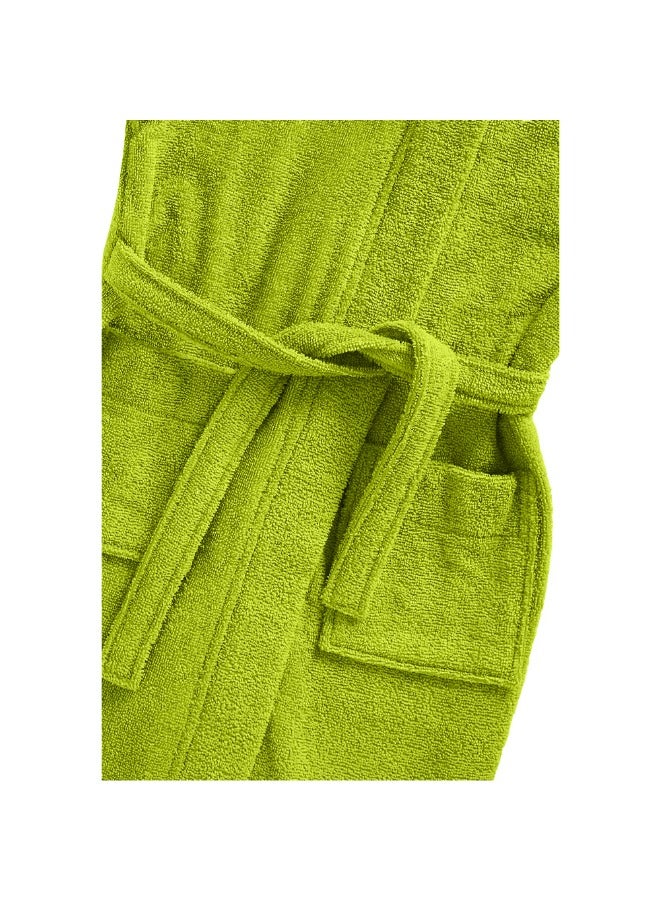 BYFT Daffodil (Green) Premium 12 Year Kids Hooded Bathrobe (125x133 Cm) Terry Cotton, Highly Absorbent and Quick dry, Hotel and Spa Quality Bathrobe for Boy and Girl-400 Gsm  - Image 2
