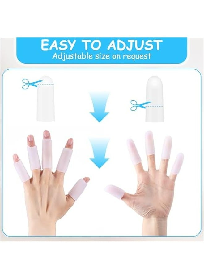 20 Pieces Silicone Finger Cots for Finger Protection Relief from Pain Cracked Arthritis Friction, Waterproof Fingertips Covers Bandage Sleeves - Image 3